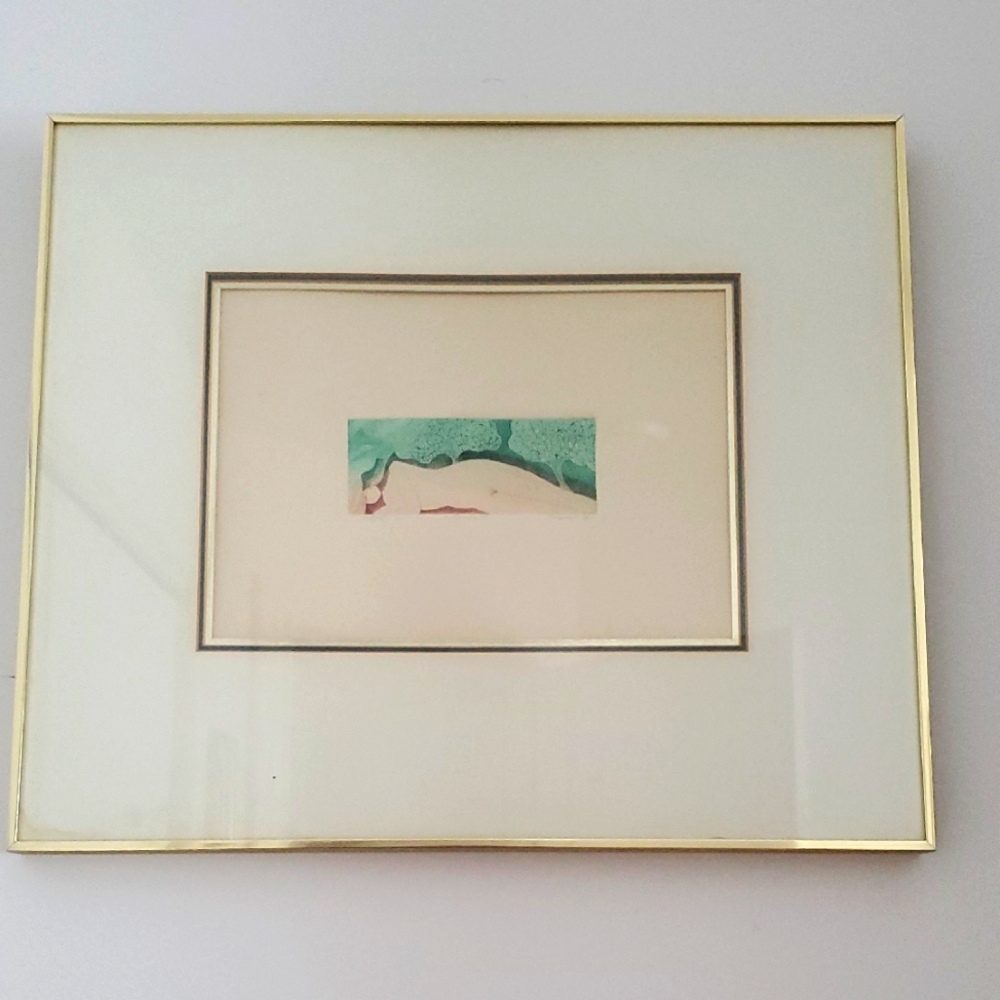 Michelle Parrot 1981 Signed Etching 42/75 “Indolente” Framed Quebec Art